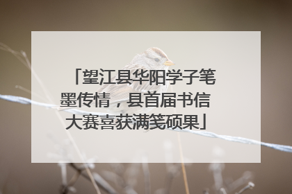 望江县华阳学子笔墨传情，县首届书信大赛喜获满笺硕果